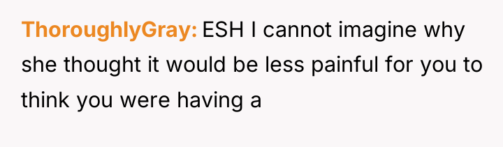 ThoroughlyGray ESH I cannot imagine why she thought it would...