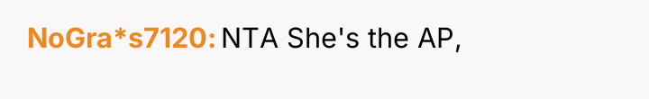 NoGra*s7120 NTA She's the AP,