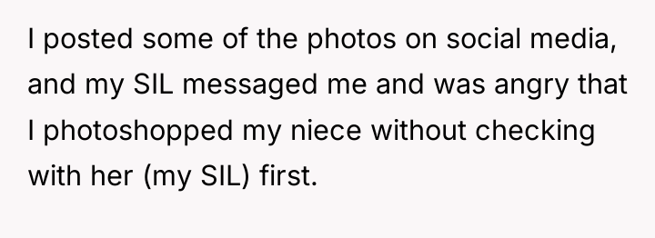 I posted some of the photos on social media, and...