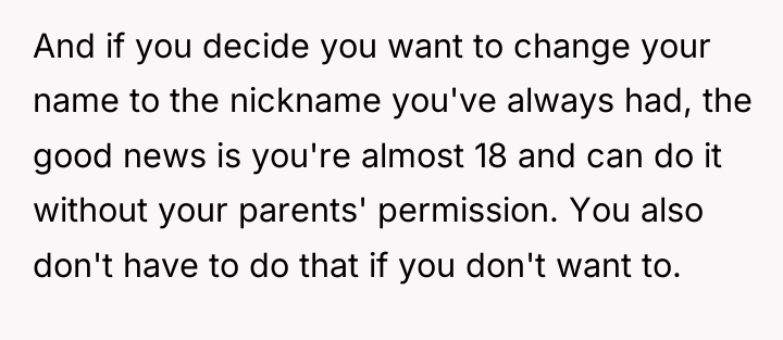 And if you decide you want to change your name...