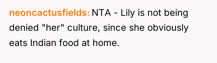 neoncactusfields NTA - Lily is not being denied "her" culture,...