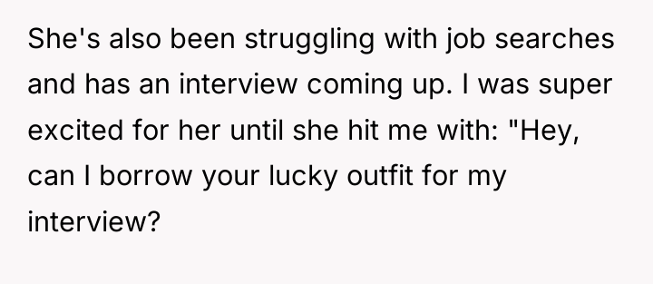 She's also been struggling with job searches and has an...