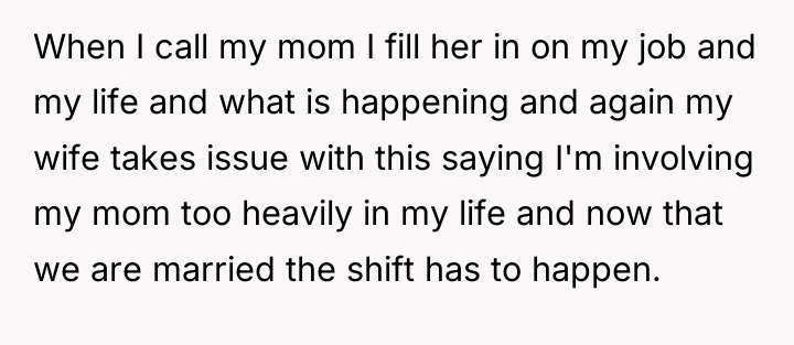 When I call my mom I fill her in on...