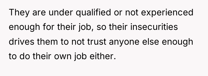 They are under qualified or not experienced enough for their...