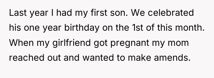 Last year I had my first son. We celebrated his...