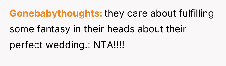 Gonebabythoughts they care about fulfilling some fantasy in their heads...