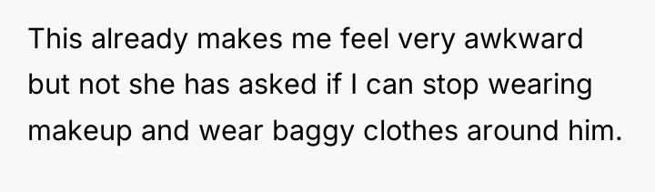 This already makes me feel very awkward but not she...