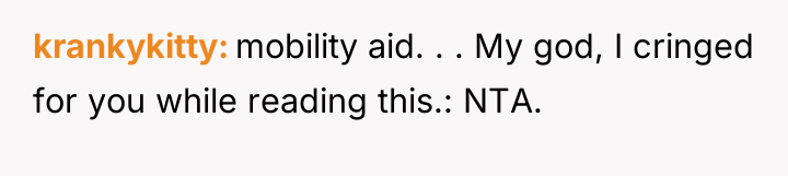 krankykitty mobility aid. . . My god, I cringed for...