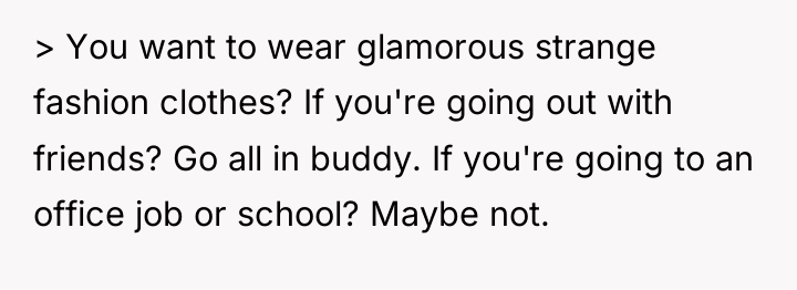 > You want to wear glamorous strange fashion clothes? If...