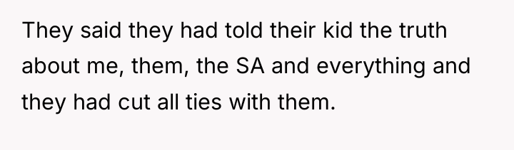 They said they had told their kid the truth about...