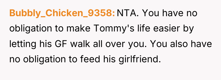 Bubbly_Chicken_9358 NTA. You have no obligation to make Tommy's life...