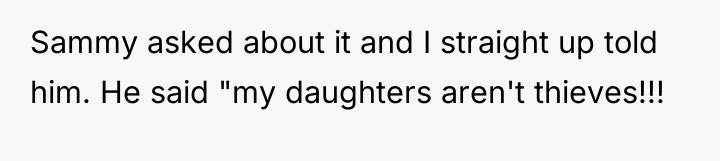 Sammy asked about it and I straight up told him....