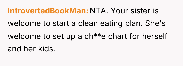 IntrovertedBookMan NTA. Your sister is welcome to start a clean...