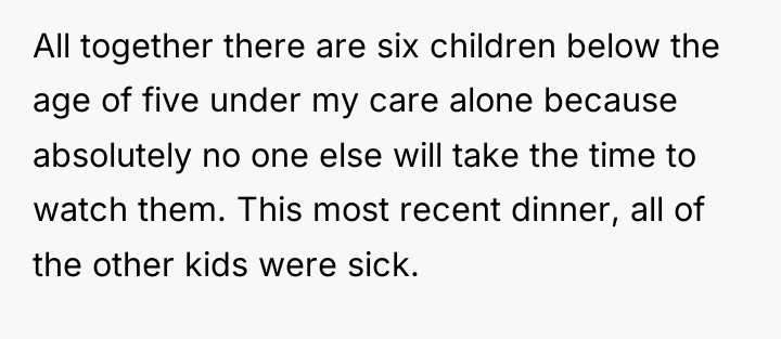 All together there are six children below the age of...
