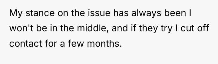 My stance on the issue has always been I won't...