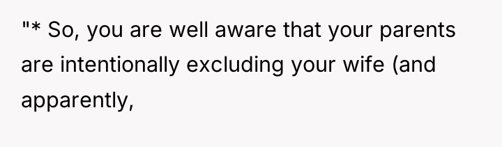 "* So, you are well aware that your parents are...