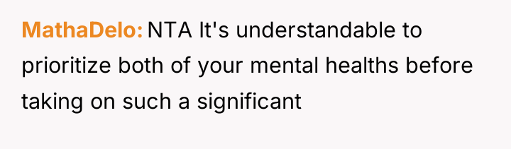 MathaDelo NTA It's understandable to prioritize both of your mental...