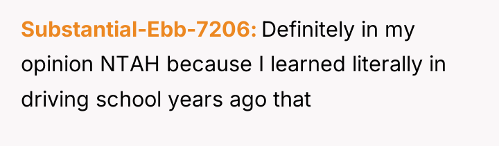 Substantial-Ebb-7206 Definitely in my opinion NTAH because I learned literally...