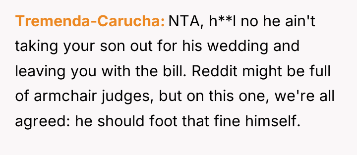 Tremenda-Carucha NTA, h**l no he ain't taking your son out...
