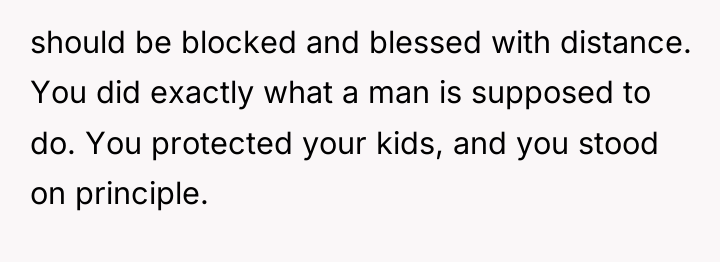 should be blocked and blessed with distance. You did exactly...