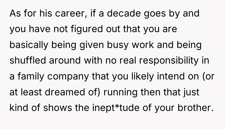 As for his career, if a decade goes by and...