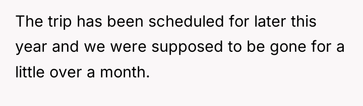 The trip has been scheduled for later this year and...