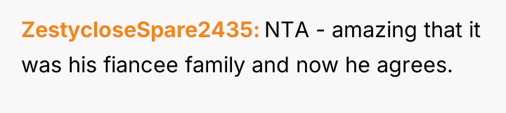 ZestycloseSpare2435 NTA - amazing that it was his fiancee family...