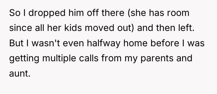 So I dropped him off there (she has room since...