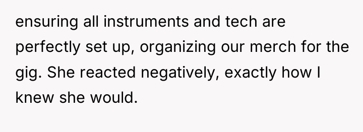 ensuring all instruments and tech are perfectly set up, organizing...