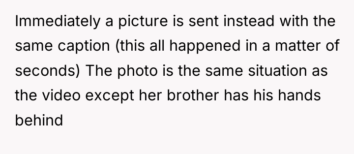 Immediately a picture is sent instead with the same caption...