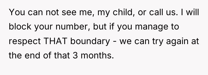 You can not see me, my child, or call us....