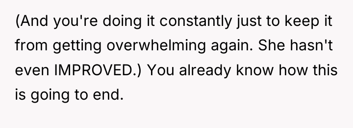 (And you're doing it constantly just to keep it from...