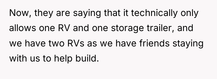 Now, they are saying that it technically only allows one...