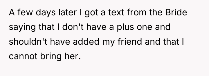 A few days later I got a text from the...