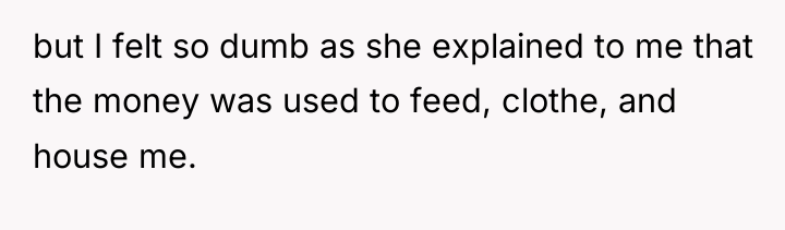 but I felt so dumb as she explained to me...