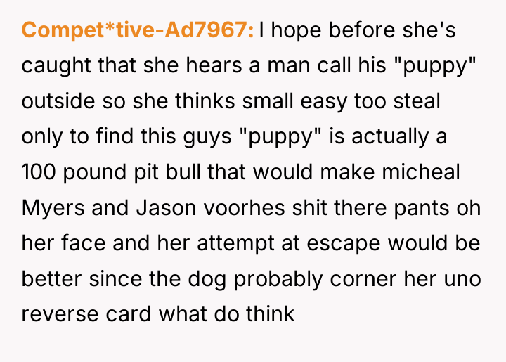 Compet*tive-Ad7967 I hope before she's caught that she hears a...