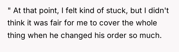 " At that point, I felt kind of stuck, but...