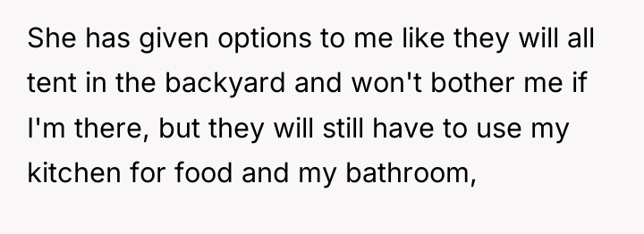 She has given options to me like they will all...