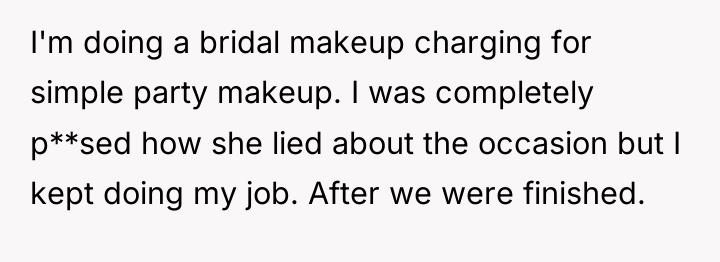 I'm doing a bridal makeup charging for simple party makeup....