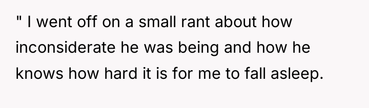" I went off on a small rant about how...