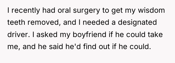 I recently had oral surgery to get my wisdom teeth...