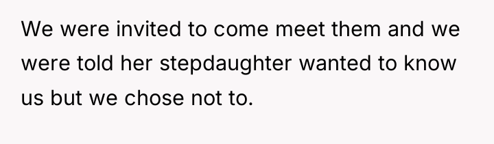 We were invited to come meet them and we were...