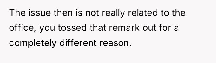 The issue then is not really related to the office,...