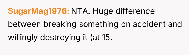 SugarMag1976 NTA. Huge difference between breaking something on accident and...