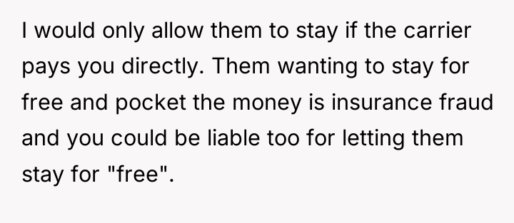 I would only allow them to stay if the carrier...