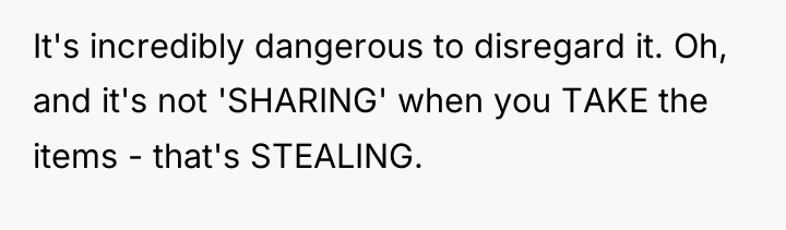 It's incredibly dangerous to disregard it. Oh, and it's not...