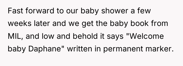 Fast forward to our baby shower a few weeks later...
