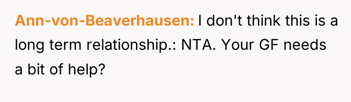 Ann-von-Beaverhausen I don't think this is a long term relationship.:...