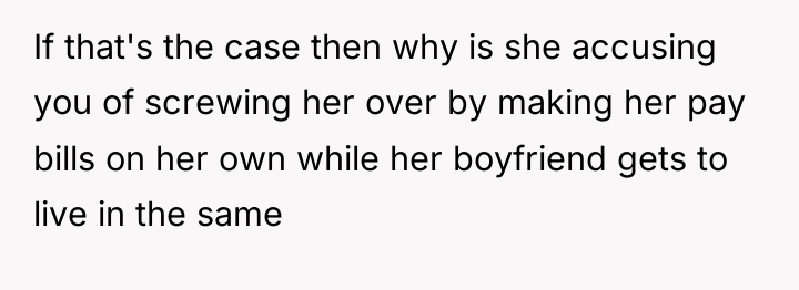 If that's the case then why is she accusing you...