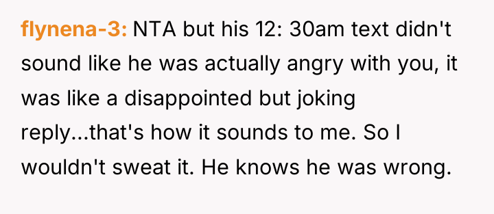 flynena-3 NTA but his 12: 30am text didn't sound like...